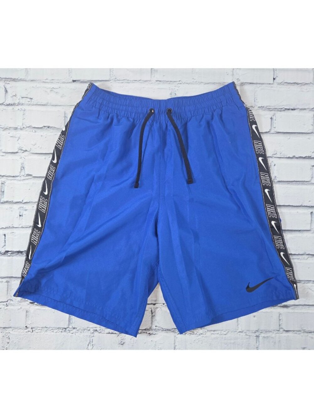 Nike Mens Blue Athletic Shorts Large W/ Logo Tape